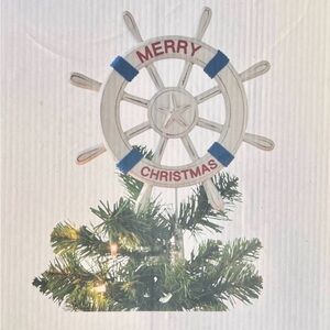 Red and Blue Holiday Decor Nautical Tree Topper